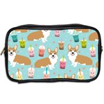 Welsh Corgis Dog Boba Tea Bubble Tea Cute Kawaii Toiletries Bag (Two Sides) Back