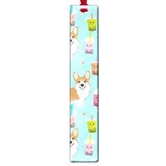 Welsh Corgis Dog Boba Tea Bubble Tea Cute Kawaii Large Book Marks by Grandong