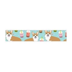 Welsh Corgis Dog Boba Tea Bubble Tea Cute Kawaii Premium Plush Fleece Scarf (mini) by Grandong