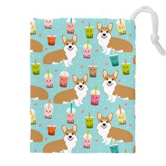 Welsh Corgis Dog Boba Tea Bubble Tea Cute Kawaii Drawstring Pouch (5xl) by Grandong