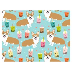 Welsh Corgis Dog Boba Tea Bubble Tea Cute Kawaii Two Sides Premium Plush Fleece Blanket (extra Small) by Grandong