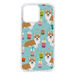 Welsh Corgis Dog Boba Tea Bubble Tea Cute Kawaii Iphone 14 Pro Max Tpu Uv Print Case