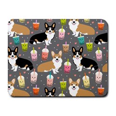 Welsh Corgi Dog Boba Tea Bubble Kawaii Small Mousepad by Grandong