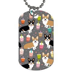 Welsh Corgi Dog Boba Tea Bubble Kawaii Dog Tag (one Side) by Grandong