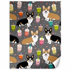 Welsh Corgi Dog Boba Tea Bubble Kawaii Canvas 36  X 48  by Grandong