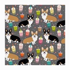 Welsh Corgi Dog Boba Tea Bubble Kawaii Medium Glasses Cloth by Grandong