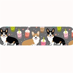 Welsh Corgi Dog Boba Tea Bubble Kawaii Large Bar Mat by Grandong