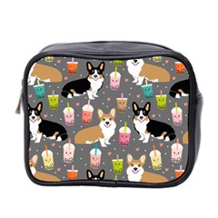 Welsh Corgi Dog Boba Tea Bubble Kawaii Mini Toiletries Bag (two Sides) by Grandong