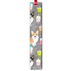 Welsh Corgi Dog Boba Tea Bubble Kawaii Large Book Marks by Grandong