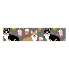 Welsh Corgi Dog Boba Tea Bubble Kawaii Velvet Scrunchie by Grandong