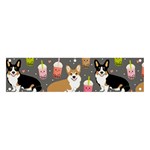 Welsh Corgi Dog Boba Tea Bubble Kawaii Banner and Sign 4  x 1  Front