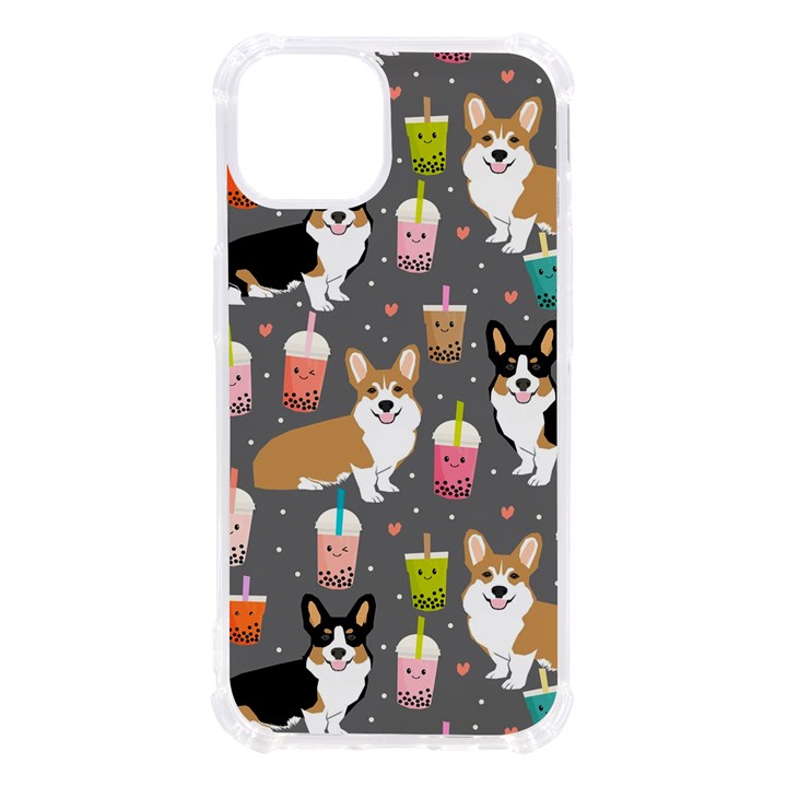 Welsh Corgi Dog Boba Tea Bubble Kawaii iPhone 13 TPU UV Print Case