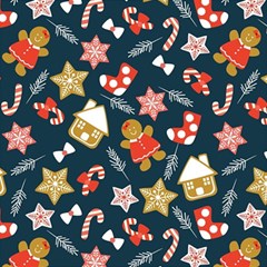 New Year Christmas Winter Pattern Play Mat (rectangle) by Grandong