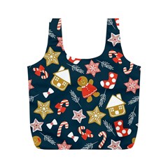 New Year Christmas Winter Pattern Full Print Recycle Bag (m) by Grandong