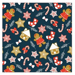 New Year Christmas Winter Pattern Square Satin Scarf (36  X 36 ) by Grandong