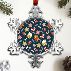 New Year Christmas Winter Pattern Metal Small Snowflake Ornament by Grandong