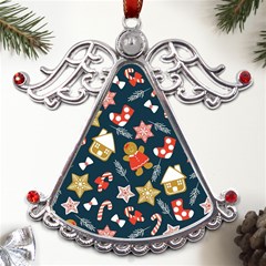 New Year Christmas Winter Pattern Metal Angel With Crystal Ornament by Grandong