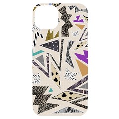 90s Geometric Christmas Pattern Iphone 14 Plus Black Uv Print Case