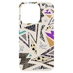 90s Geometric Christmas Pattern iPhone 14 Pro Black UV Print Case Front