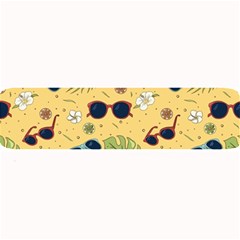 Seamless Pattern Of Sunglasses Tropical Leaves And Flower Large Bar Mat by Grandong