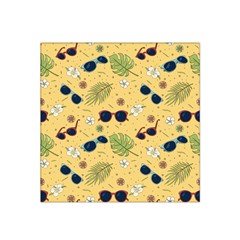 Seamless Pattern Of Sunglasses Tropical Leaves And Flower Satin Bandana Scarf 22  X 22  by Grandong