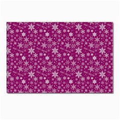 Purple Christmas Pattern Postcard 4 x 6  (pkg Of 10)