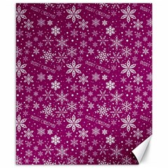 Purple Christmas Pattern Canvas 8  x 10 