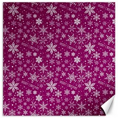 Purple Christmas Pattern Canvas 16  X 16 