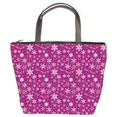 Purple Christmas Pattern Bucket Bag