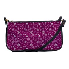 Purple Christmas Pattern Shoulder Clutch Bag by Grandong