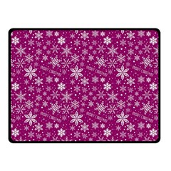 Purple Christmas Pattern Fleece Blanket (small)