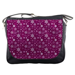 Purple Christmas Pattern Messenger Bag