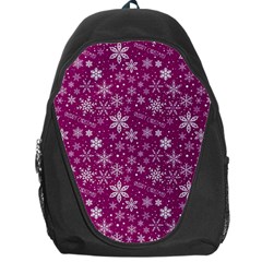 Purple Christmas Pattern Backpack Bag by Grandong