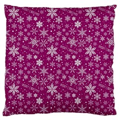 Purple Christmas Pattern Standard Premium Plush Fleece Cushion Case (Two Sides)