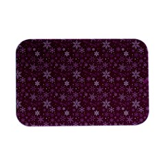 Purple Christmas Pattern Open Lid Metal Box (Silver)  