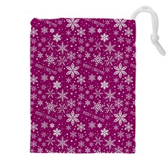 Purple Christmas Pattern Drawstring Pouch (4XL)