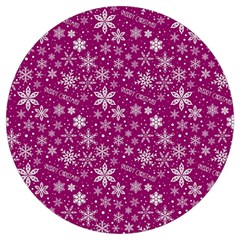 Purple Christmas Pattern Round Trivet