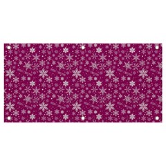 Purple Christmas Pattern Banner and Sign 4  x 2 