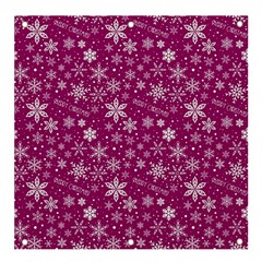 Purple Christmas Pattern Banner And Sign 4  X 4  by Grandong