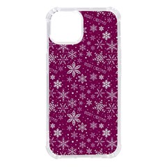 Purple Christmas Pattern Iphone 14 Tpu Uv Print Case by Grandong