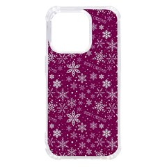 Purple Christmas Pattern Iphone 14 Pro Tpu Uv Print Case