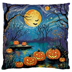 Halloween Lake - Standard Premium Plush Fleece Cushion Case (two Sides) by mydreamshopping