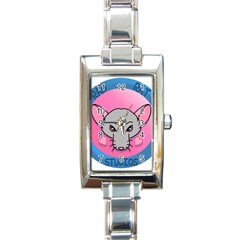 Rad Rat Studios Logo Rectangle Italian Charm Watch by radratstudios