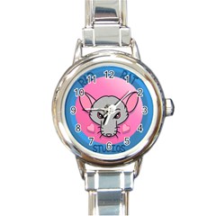 Rad Rat Studios Logo Round Italian Charm Watch by radratstudios