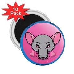 Rad Rat Studios Logo 2 25  Magnets (10 Pack)  by radratstudios