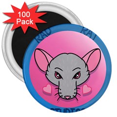 Rad Rat Studios Logo 3  Magnets (100 Pack) by radratstudios