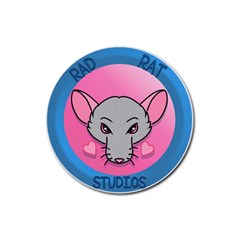 Rad Rat Studios Logo Rubber Round Coaster (4 Pack) by radratstudios