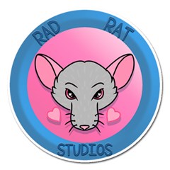 Rad Rat Studios Logo Magnet 5  (round) by radratstudios