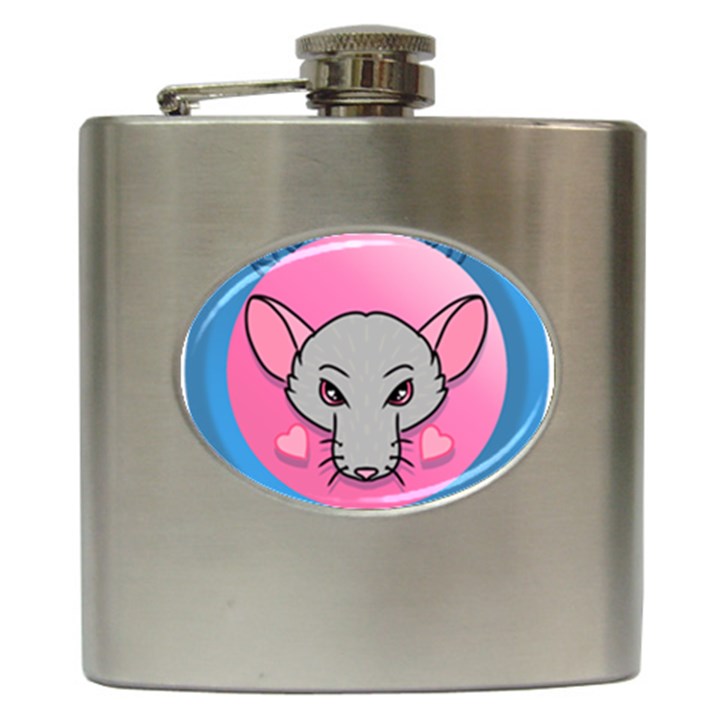 Rad Rat Studios Logo Hip Flask (6 oz)