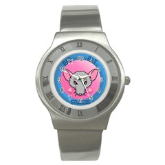 Rad Rat Studios Logo Stainless Steel Watch by radratstudios